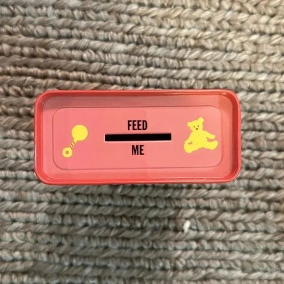 Vintage Light Pink Money Tin Coin Bank - Picture 3 of 4